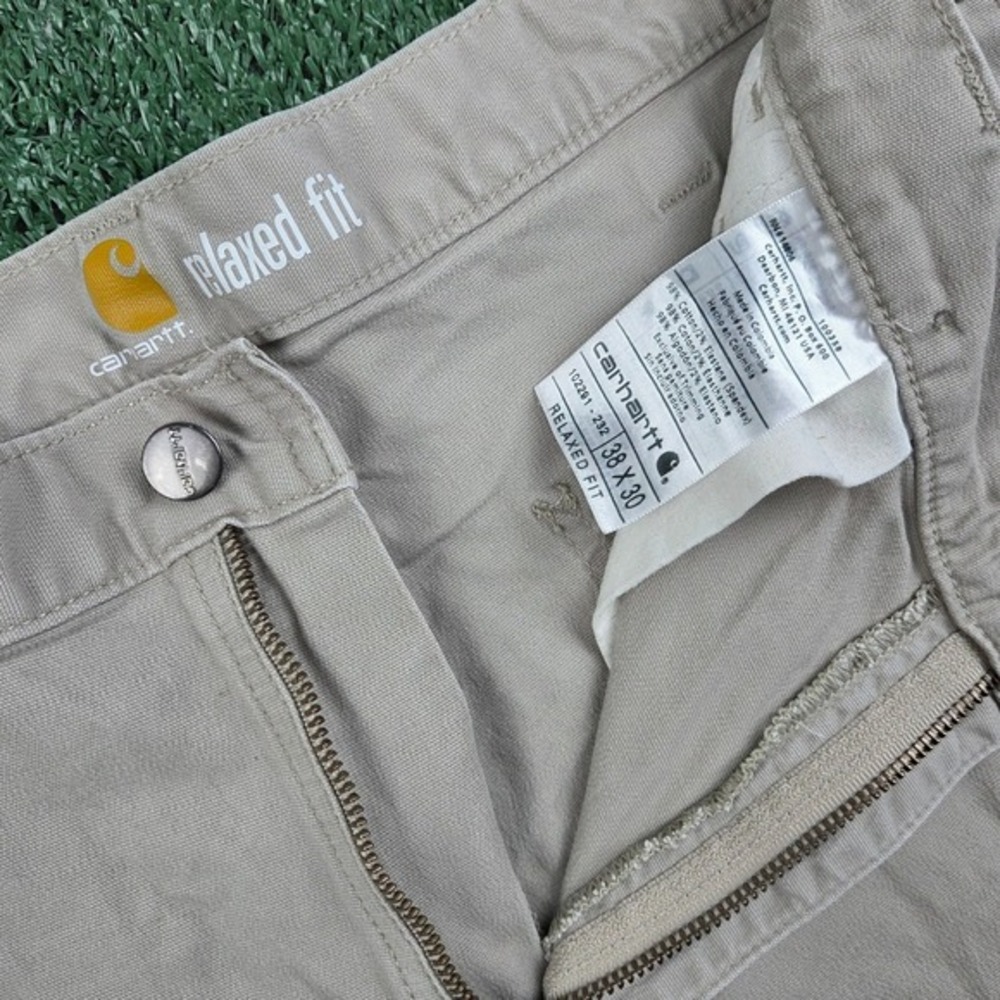 Carhartt Mens Relaxed Fit Canvas Work Pants Tan 102291-232 38x30 - Picture 3 of 6